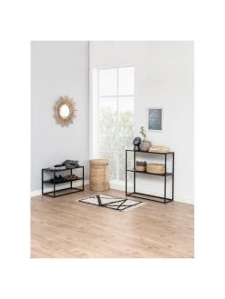 Westwing Collection Metall-Schuhregal Neptun in Schwarz, B 70 x H 45 cm -Westwingnow Geschaft Metall Schuhregal Neptun in Schwarz 5