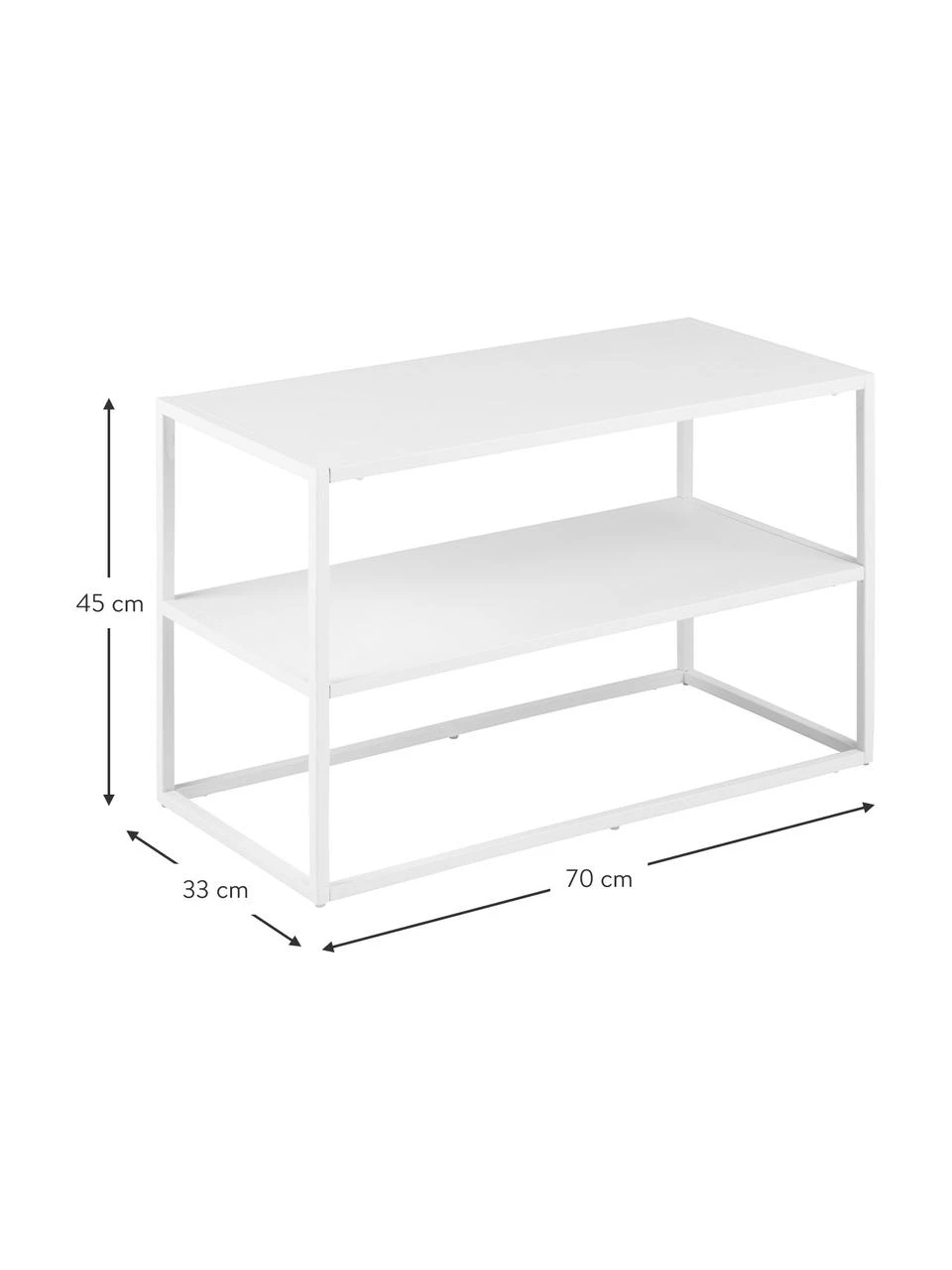 Westwing Collection Metall-Schuhregal Neptun in Weiß, B 70 x H 45 cm 3 Westwing Collection Metall-Schuhregal Neptun in Weiß, B 70 x H 45 cm – Bild 3