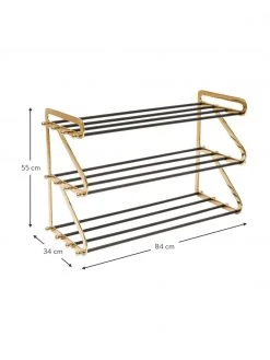 Kare Design Metall-Schuhregal Walk mit 3 Ablagefl&auml;chen, B 84 x H 55 cm -Westwingnow Geschaft Metall Schuhregal Walk mit 3 Ablageflachen 2