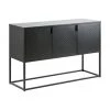 Westwing Collection Metall-Sideboard Neptun mit T&uuml;ren in Schwarz, B 120 x H 80 cmNur noch 1 Artikel verfügbar