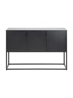 Westwing Collection Metall-Sideboard Neptun mit T&uuml;ren in Schwarz, B 120 x H 80 cmNur noch 1 Artikel verfügbar -Westwingnow Geschaft Metall Sideboard Neptun mit Turen in Schwarz 4