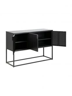 Westwing Collection Metall-Sideboard Neptun mit T&uuml;ren in Schwarz, B 120 x H 80 cmNur noch 1 Artikel verfügbar -Westwingnow Geschaft Metall Sideboard Neptun mit Turen in Schwarz 5