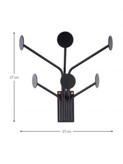 Present Time Metall-Wandgarderobe Dots in Schwarz, B 27 x H 27 cm -Westwingnow Geschaft Metall Wandgarderobe Dots in Schwarz 2