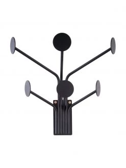Present Time Metall-Wandgarderobe Dots in Schwarz, B 27 x H 27 cm -Westwingnow Geschaft Metall Wandgarderobe Dots in Schwarz 3