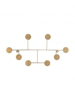 Bloomingville Metall-Wandgarderobe Fia in Gold, B 76 x H 38 cm