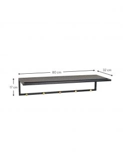 Rowico Metall-Wandgarderobe Malone in Schwarz, B 80 x H 17 cmNur noch 1 Artikel verfügbar -Westwingnow Geschaft Metall Wandgarderobe Malone in Schwarz 7