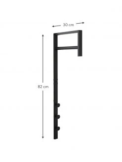 Metall-Wandgarderobe Sendi in Schwarz, B 30 x H 82 cm 8 Metall-Wandgarderobe Sendi in Schwarz, B 30 x H 82 cm -Westwingnow Geschaft Metall Wandgarderobe Sendi in Schwarz 3