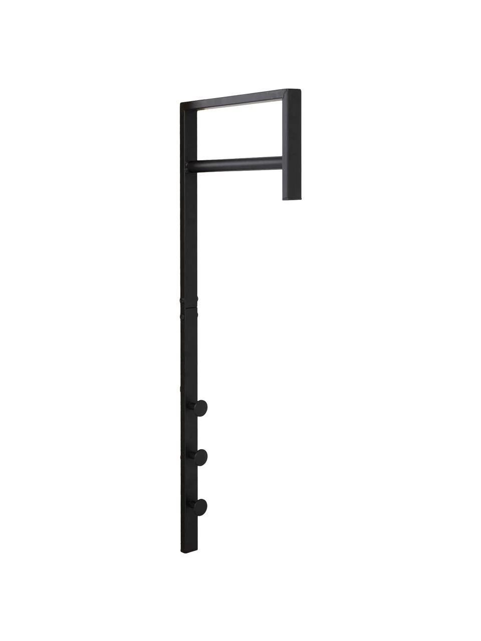 Metall-Wandgarderobe Sendi in Schwarz, B 30 x H 82 cm 1 Metall-Wandgarderobe Sendi in Schwarz, B 30 x H 82 cm