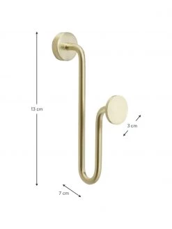 Hübsch Metall-Wandhaken Swing in Goldfarben, B 3 x H 13 cm -Westwingnow Geschaft Metall Wandhaken Swing in Goldfarben 2