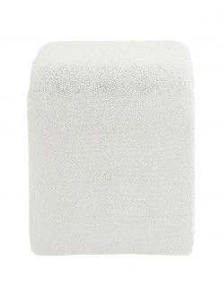 Westwing Collection Moderne Bouclé-Polsterbank Penelope in Weiß, B 110 x H 46 cm -Westwingnow Geschaft Moderne Boucle Polsterbank Penelope in Weiss 5