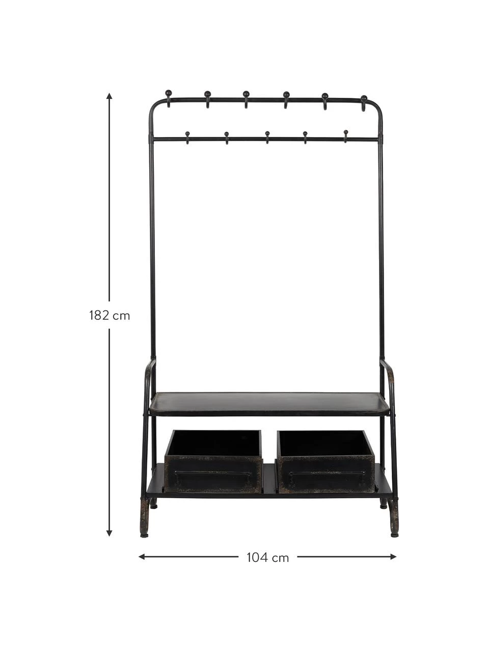 Dutchbone Moderne Garderobe Lucius, B 104 x H 182 cm 3 Dutchbone Moderne Garderobe Lucius, B 104 x H 182 cm – Bild 3