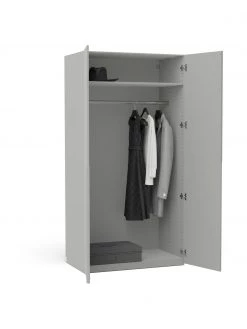 Westwing Collection Modularer Drehtürenschrank Leon in Grau, 100 cm Breite, mehrere Varianten, Basic Interior, Höhe 200 cm -Westwingnow Geschaft Modularer Drehturenschrank Leon in Grau 100 cm Breite mehrere Varianten 2