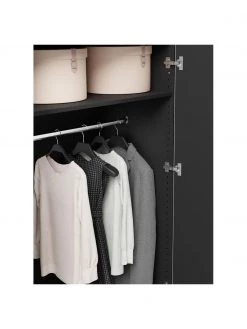 Westwing Collection Modularer Drehtürenschrank Leon in Schwarz, 100 cm Breite, mehrere Varianten, Basic Interior, Höhe 200 cm 9 Westwing Collection Modularer Drehtürenschrank Leon in Schwarz, 100 cm Breite, mehrere Varianten, Basic Interior, Höhe 200 cm -Westwingnow Geschaft Modularer Drehturenschrank Leon in Schwarz 100 cm Breite mehrere Varianten 3