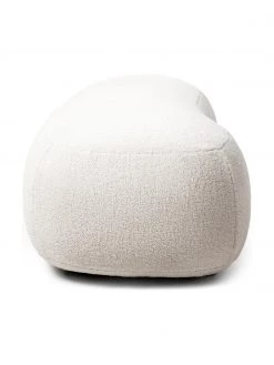 Westwing Collection Nierenförmiger Hocker Alba aus Teddyfell in Cremefarben, B 130 x T 62 cm -Westwingnow Geschaft Nierenformiger Hocker Alba aus Teddyfell in Cremefarben 5