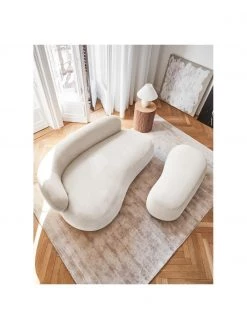 Westwing Collection Nierenförmiger Hocker Alba in Cremefarben, B 130 x T 62 cm 8 Westwing Collection Nierenförmiger Hocker Alba in Cremefarben, B 130 x T 62 cm -Westwingnow Geschaft Nierenformiger Hocker Alba in Cremefarben 2