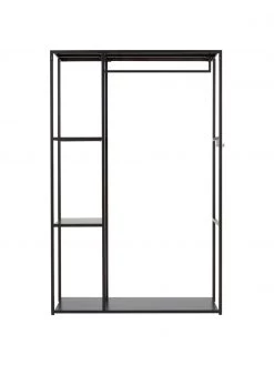 Jotex Offener Metall-Kleiderschrank Preston in Schwarz, B 110 x H 170 cmNur noch wenige verfügbar -Westwingnow Geschaft Offener Metall Kleiderschrank Preston in Schwarz 2