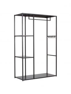 Jotex Offener Metall-Kleiderschrank Preston in Schwarz, B 110 x H 170 cmNur noch wenige verfügbar -Westwingnow Geschaft Offener Metall Kleiderschrank Preston in Schwarz 3