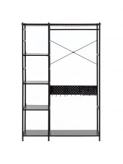 Offener Metall-Kleiderschrank Storn in Schwarz, B 120 x H 182 cm -Westwingnow Geschaft Offener Metall Kleiderschrank Storn in Schwarz 3