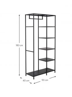 Bloomingville Offener Metall-Kleiderschrank Valde, B 90 x H 183 cm -Westwingnow Geschaft Offener Metall Kleiderschrank Valde 2