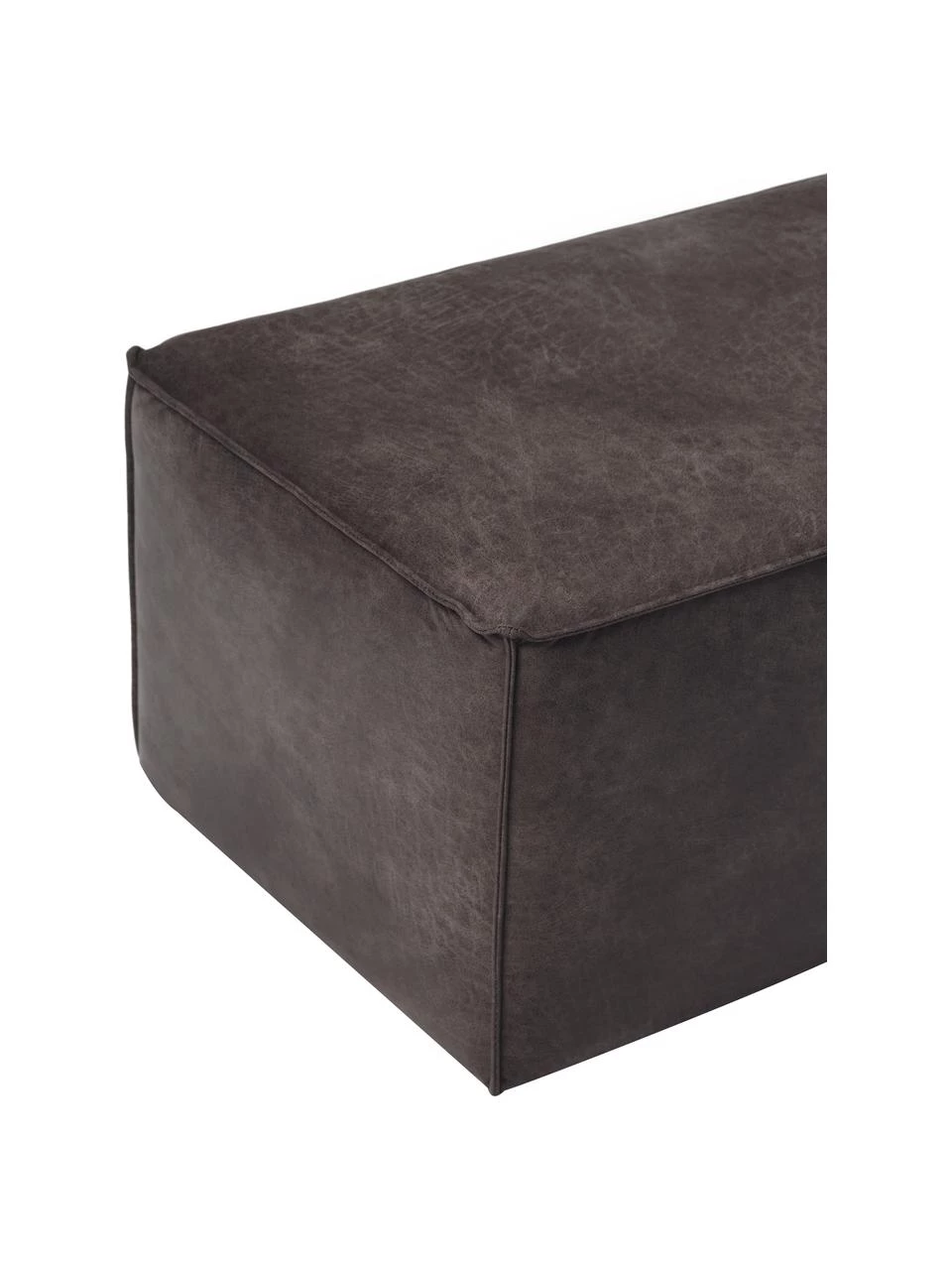 Westwing Collection Polsterbank Sanja aus recyceltem Leder in Schwarz, B 122 x T 54 cm 5 Westwing Collection Polsterbank Sanja aus recyceltem Leder in Schwarz, B 122 x T 54 cm – Bild 5