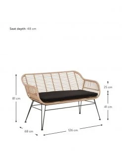 Westwing Collection Polyrattan-Sitzbank Costa in Hellbraun, B 126 x H 81 cm 8 Westwing Collection Polyrattan-Sitzbank Costa in Hellbraun, B 126 x H 81 cm -Westwingnow Geschaft Polyrattan Sitzbank Costa in Hellbraun 2