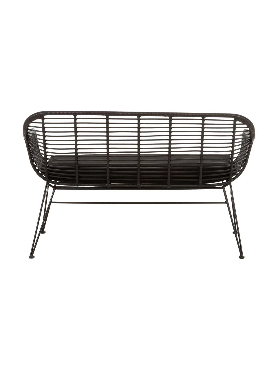 Westwing Collection Polyrattan-Sitzbank Costa in Schwarz, B 126 x H 81 cm 5 Westwing Collection Polyrattan-Sitzbank Costa in Schwarz, B 126 x H 81 cm – Bild 5