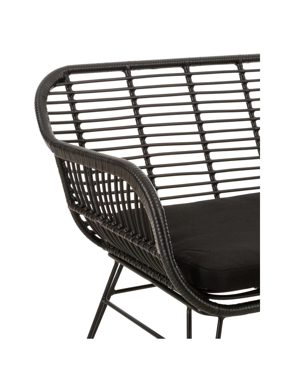 Westwing Collection Polyrattan-Sitzbank Costa in Schwarz, B 126 x H 81 cm 6 Westwing Collection Polyrattan-Sitzbank Costa in Schwarz, B 126 x H 81 cm – Bild 6