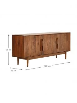 Westwing Collection Retro Sideboard Paul mit Türen aus massivem Mangoholz, B 180 x H 75 cm 9 Westwing Collection Retro Sideboard Paul mit Türen aus massivem Mangoholz, B 180 x H 75 cm -Westwingnow Geschaft Retro Sideboard Paul mit Turen aus massivem Mangoholz 3