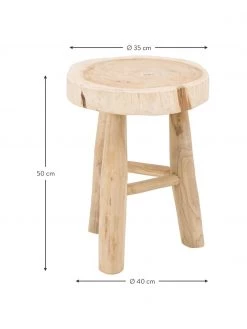 Runder Hocker Beachside aus Mungurholz, Ø 40 x H 50 cm 8 Runder Hocker Beachside aus Mungurholz, Ø 40 x H 50 cm -Westwingnow Geschaft Runder Hocker Beachside aus Mungurholz 2