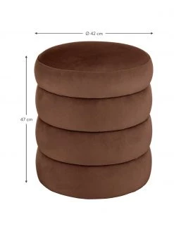 Westwing Collection Samt-Hocker Alto in Braun, Ø 42 x H 47 cm 8 Westwing Collection Samt-Hocker Alto in Braun, Ø 42 x H 47 cm -Westwingnow Geschaft Samt Hocker Alto in Braun 2