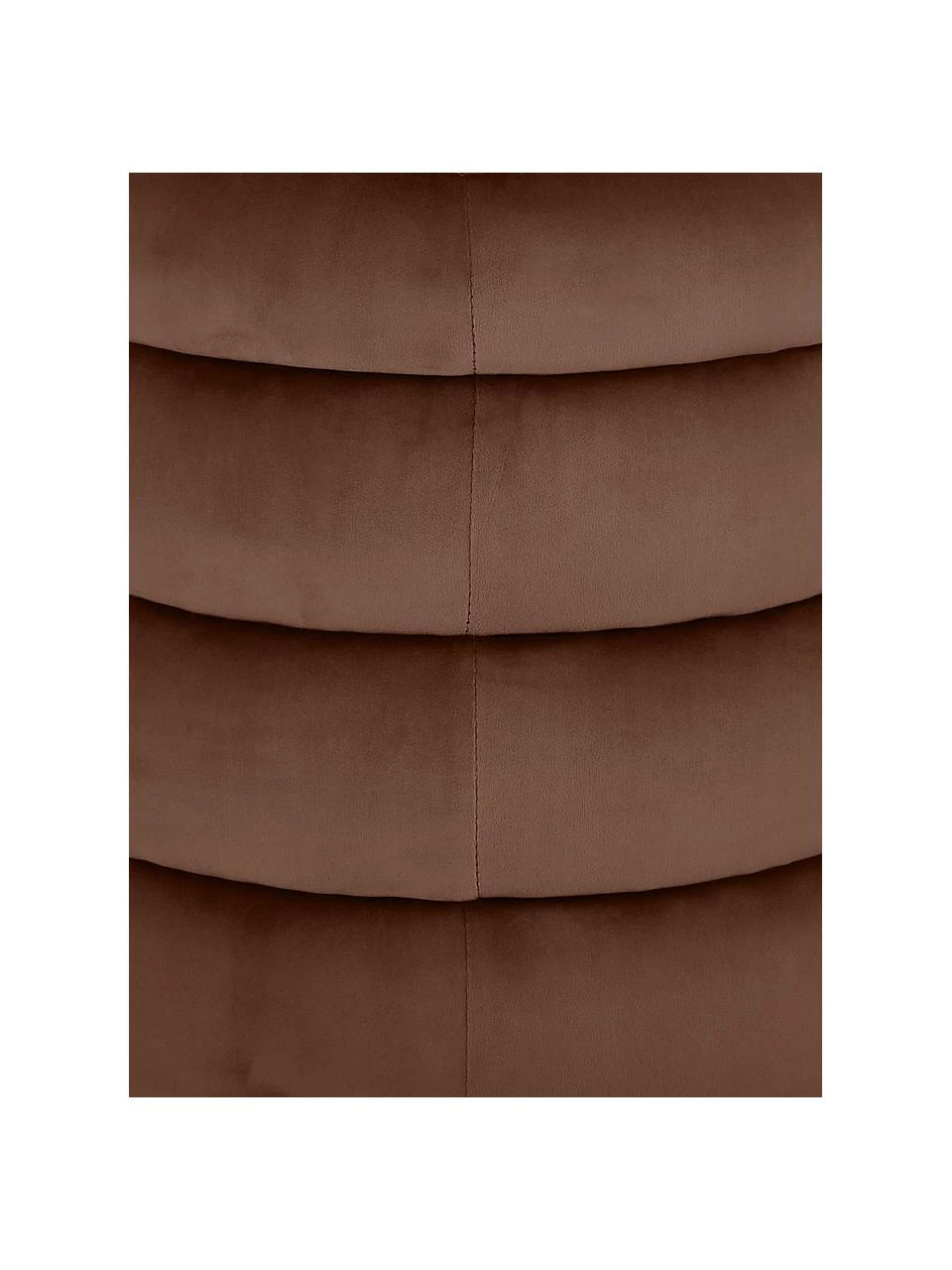 Westwing Collection Samt-Hocker Alto in Braun, Ø 42 x H 47 cm 5 Westwing Collection Samt-Hocker Alto in Braun, Ø 42 x H 47 cm – Bild 5