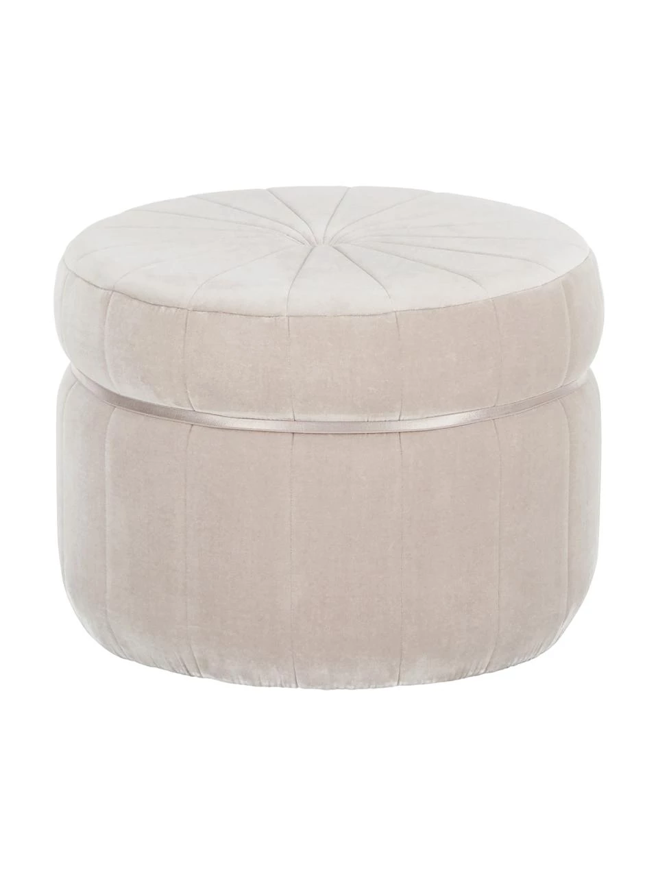 Westwing Collection Samt-Hocker Birdie, Ø 51 x H 38 cm 1 Westwing Collection Samt-Hocker Birdie, Ø 51 x H 38 cm