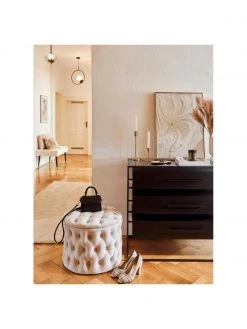 Westwing Collection Samt-Hocker Chiara mit Stauraum in Cremeweiß, Ø 50 x H 42 cm 8 Westwing Collection Samt-Hocker Chiara mit Stauraum in Cremeweiß, Ø 50 x H 42 cm -Westwingnow Geschaft Samt Hocker Chiara mit Stauraum in Cremeweiss 2