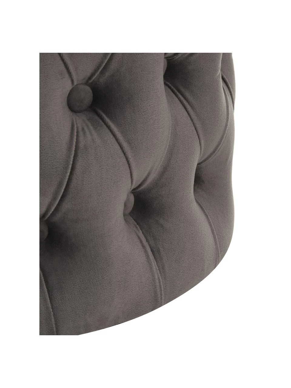 Westwing Collection Samt-Hocker Chiara mit Stauraum in Dunkelgrau, Ø 50 x H 42 cm 6 Westwing Collection Samt-Hocker Chiara mit Stauraum in Dunkelgrau, Ø 50 x H 42 cm – Bild 6