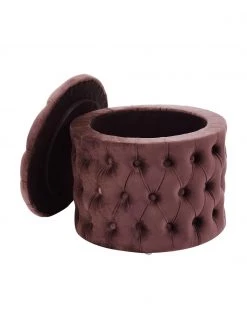 Westwing Collection Samt-Hocker Chiara mit Stauraum in Rostbraun, Ø 50 x H 42 cm 9 Westwing Collection Samt-Hocker Chiara mit Stauraum in Rostbraun, Ø 50 x H 42 cm -Westwingnow Geschaft Samt Hocker Chiara mit Stauraum in Rostbraun 3