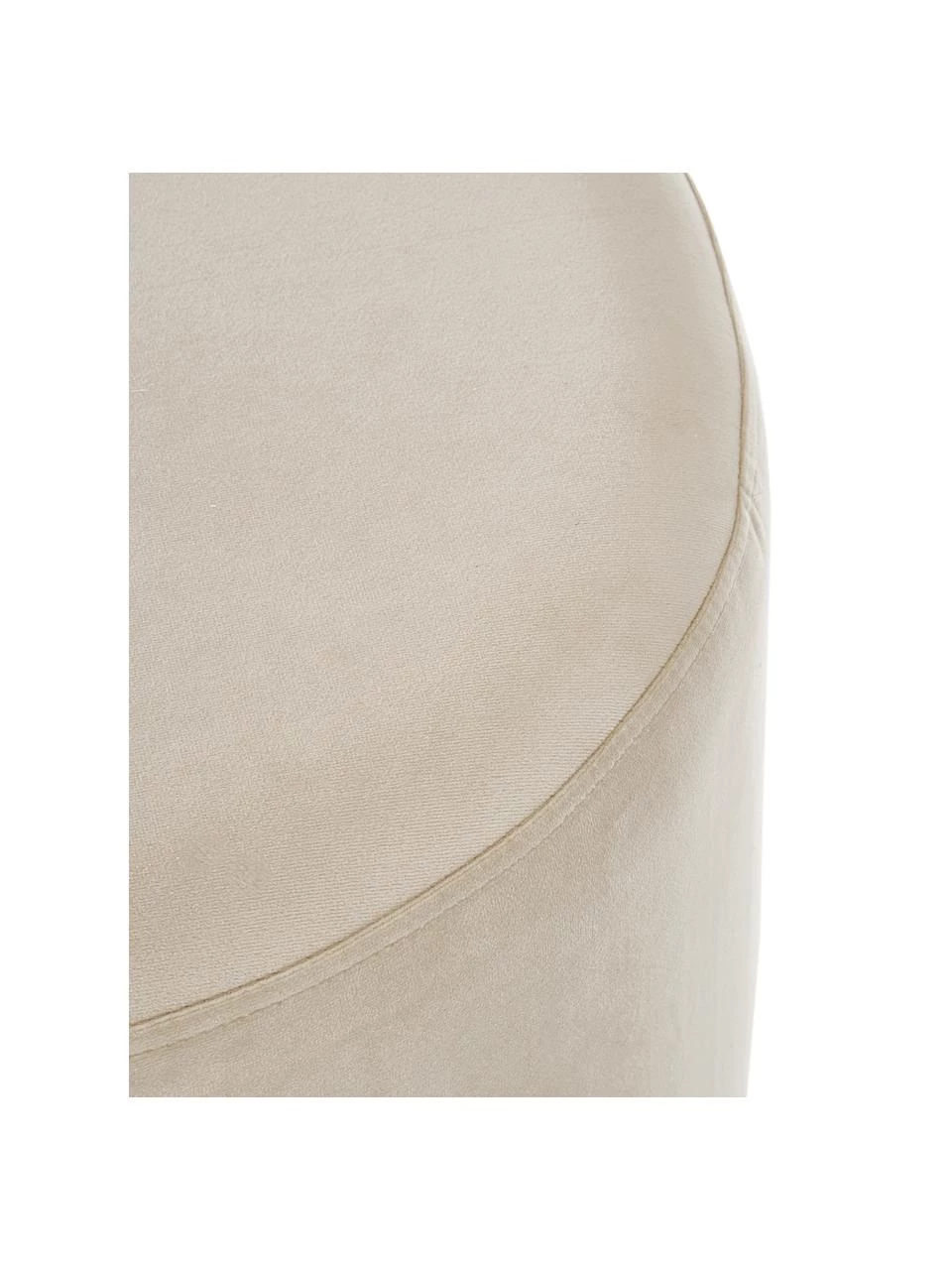 Westwing Collection Samt-Hocker Daisy in Beige, Ø 38 x H 45 cm 5 Westwing Collection Samt-Hocker Daisy in Beige, Ø 38 x H 45 cm – Bild 5