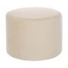Westwing Collection Samt-Hocker Daisy in Beige, Ø 54 x H 38 cm