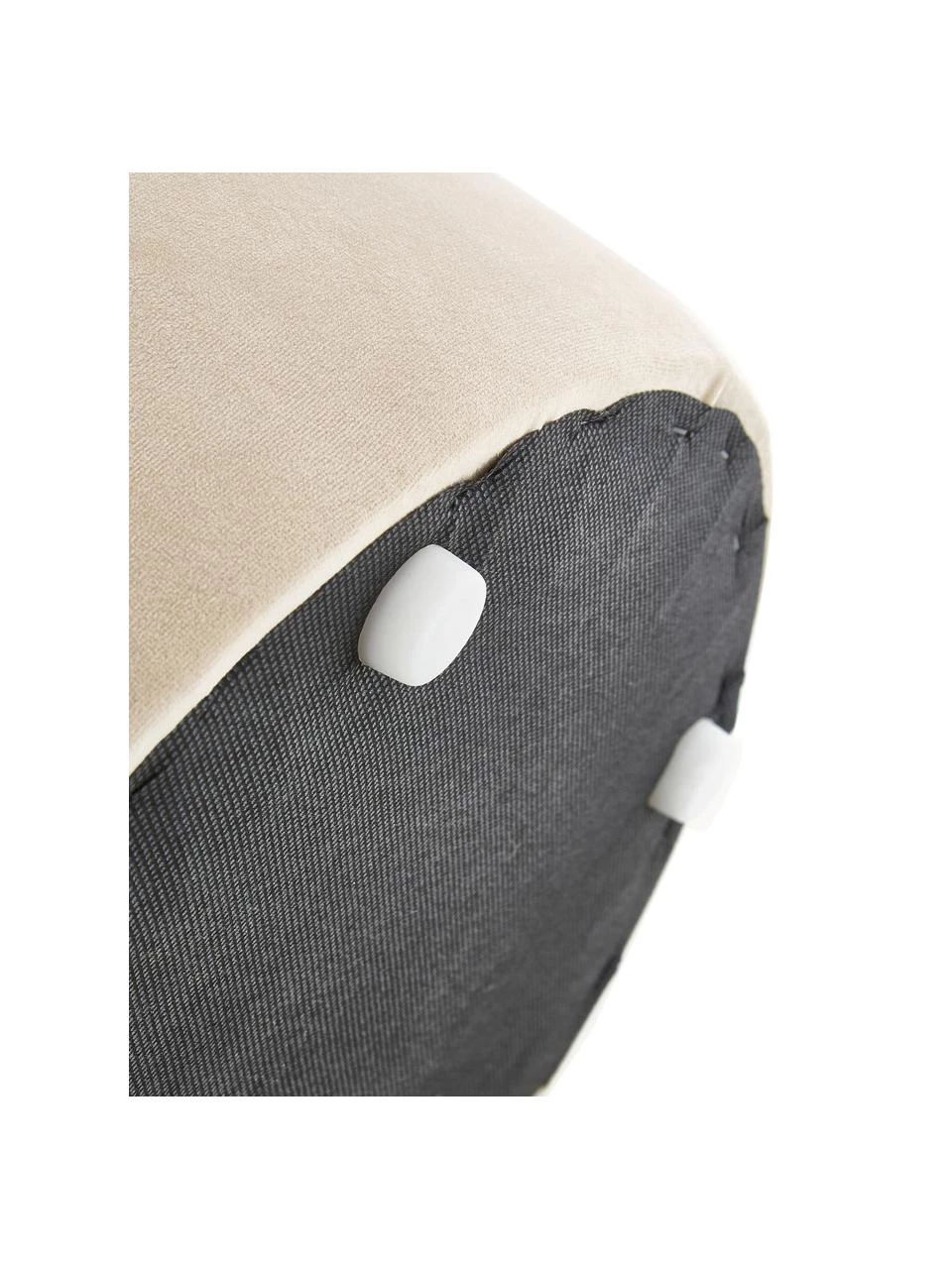 Westwing Collection Samt-Hocker Daisy in Beige, Ø 38 x H 45 cm 6 Westwing Collection Samt-Hocker Daisy in Beige, Ø 38 x H 45 cm – Bild 6