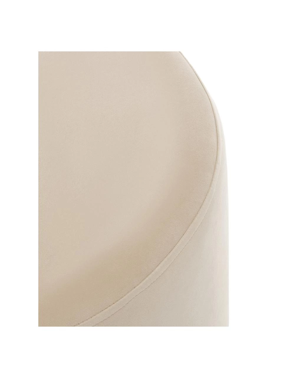 Westwing Collection Samt-Hocker Daisy in Beige, Ø 54 x H 38 cm 5 Westwing Collection Samt-Hocker Daisy in Beige, Ø 54 x H 38 cm – Bild 5