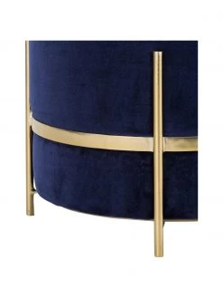 Westwing Collection Samt-Hocker Haven in Marineblau, ∅ 38 x H 45 cmNur noch 1 Artikel verfügbar -Westwingnow Geschaft Samt Hocker Haven in Marineblau 5