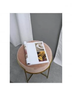 Westwing Collection Samt-Hocker Madeleine mit Metallgestell in Rosa, Ø 40 x H 45 cm 8 Westwing Collection Samt-Hocker Madeleine mit Metallgestell in Rosa, Ø 40 x H 45 cm -Westwingnow Geschaft Samt Hocker Madeleine mit Metallgestell in Rosa 2