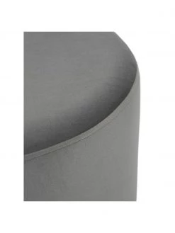 Westwing Collection Samt-Hocker Orchid in Grau, Ø 38 x H 38 cm -Westwingnow Geschaft Samt Hocker Orchid in Grau 3