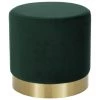 Westwing Collection Samt-Hocker Orchid in Gr&uuml;n, Ø 38 x H 38 cm