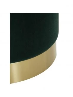 Westwing Collection Samt-Hocker Orchid in Gr&uuml;n, Ø 38 x H 38 cm -Westwingnow Geschaft Samt Hocker Orchid in Grun 4