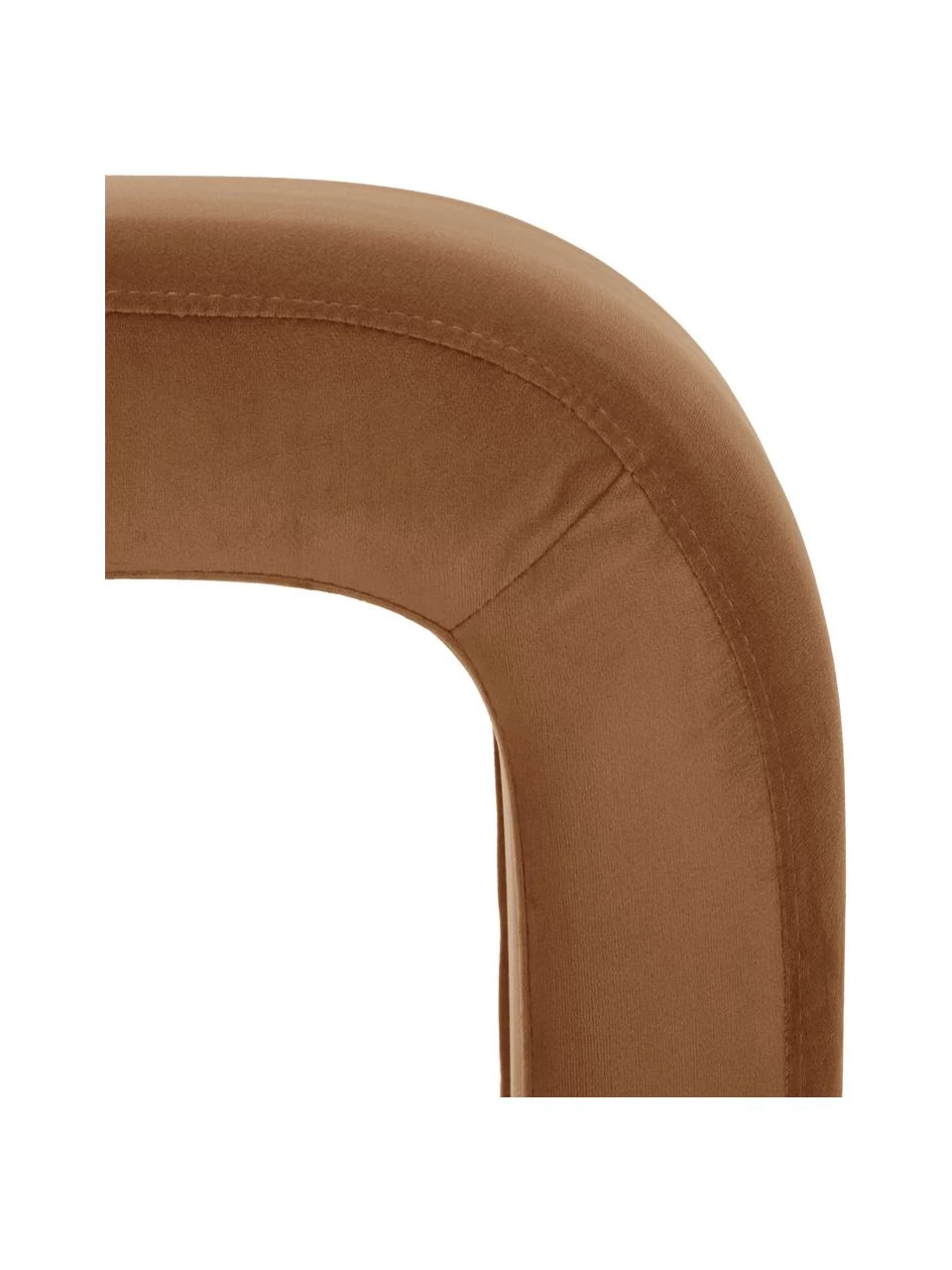 Westwing Collection Samt-Hocker Penelope in Braun, B 61 x H 46 cm 6 Westwing Collection Samt-Hocker Penelope in Braun, B 61 x H 46 cm – Bild 6