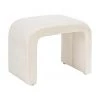 Westwing Collection Samt-Hocker Penelope in Cremewei&szlig;, B 61 x H 46 cm
