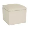 Westwing Collection Samt-Hocker Winou mit Stauraum in Beige, B 50 x H 48 cm