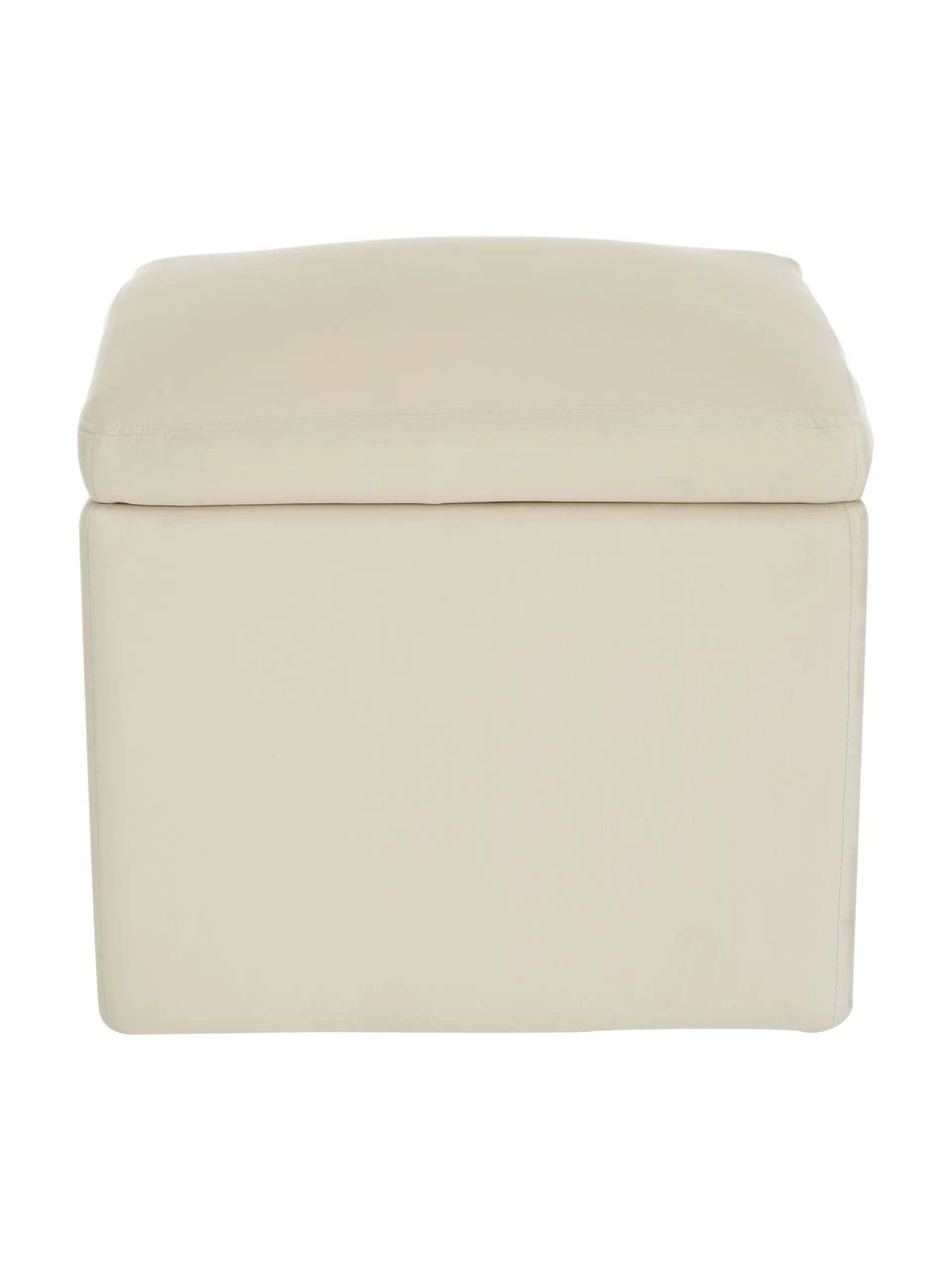 Westwing Collection Samt-Hocker Winou mit Stauraum in Beige, B 50 x H 48 cm 5 Westwing Collection Samt-Hocker Winou mit Stauraum in Beige, B 50 x H 48 cm – Bild 5