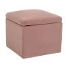 Westwing Collection Samt-Hocker Winou mit Stauraum in Rosa, B 50 x H 48 cm