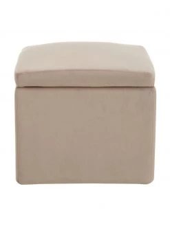 Westwing Collection Samt-Hocker Winou mit Stauraum in Taupe, B 50 x H 48 cm 9 Westwing Collection Samt-Hocker Winou mit Stauraum in Taupe, B 50 x H 48 cm -Westwingnow Geschaft Samt Hocker Winou mit Stauraum in Taupe 3
